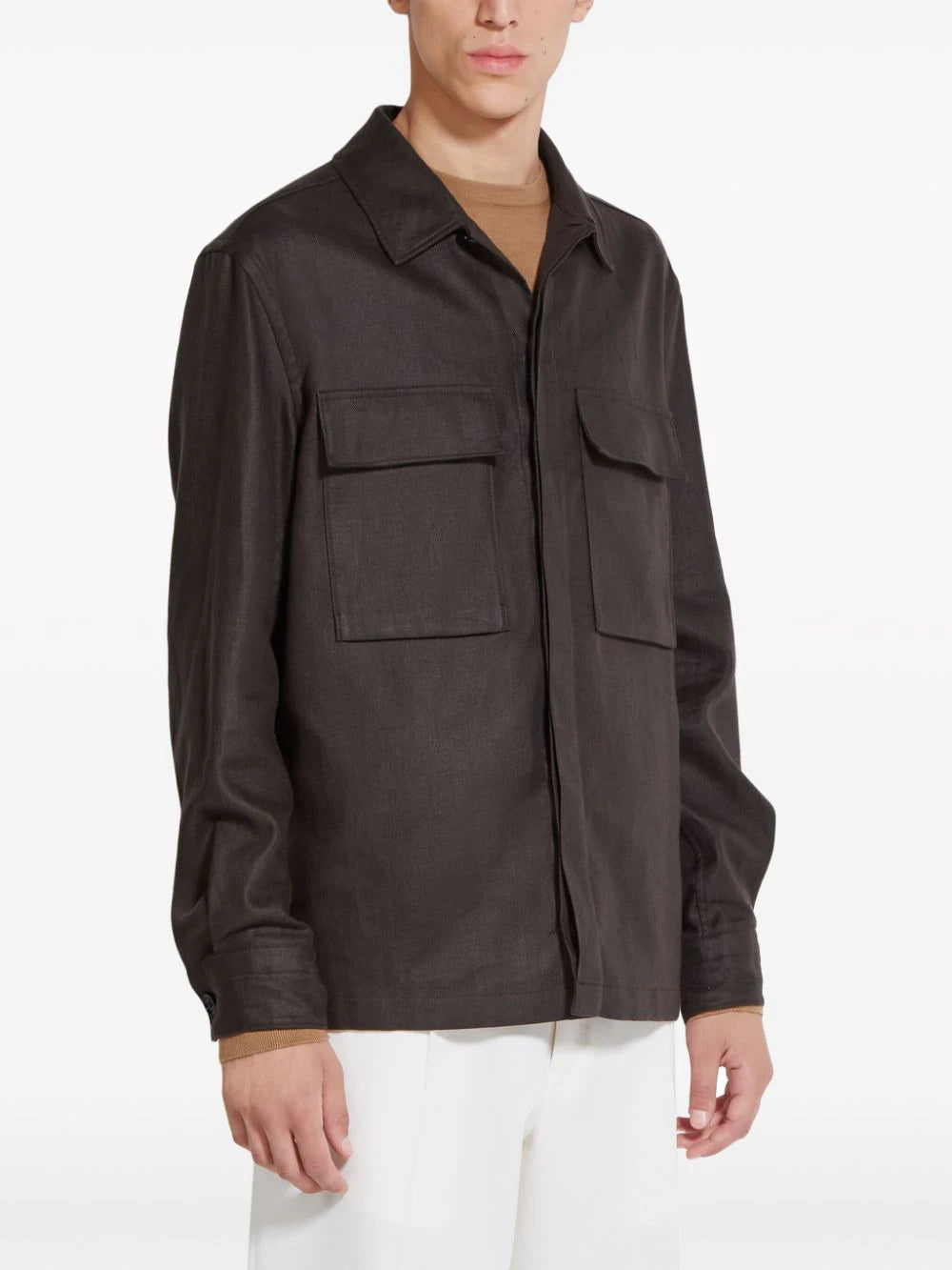 Zegna linen shirt jacket