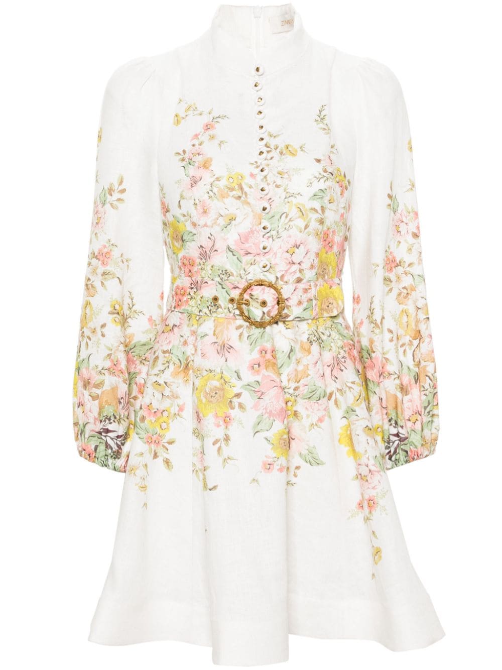 ZIMMERMANN  floral-print belted minidress