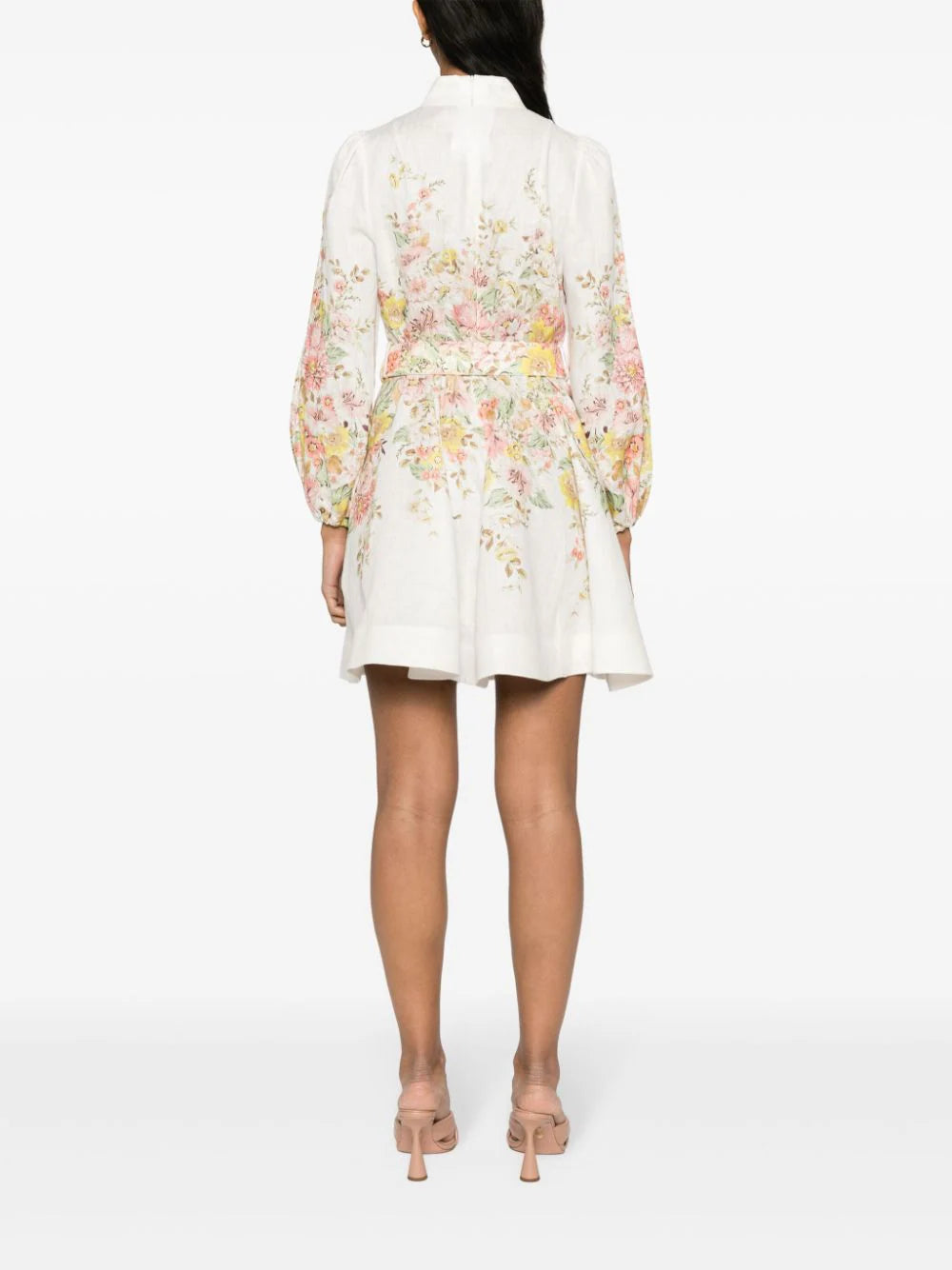 ZIMMERMANN floral-print belted minidress