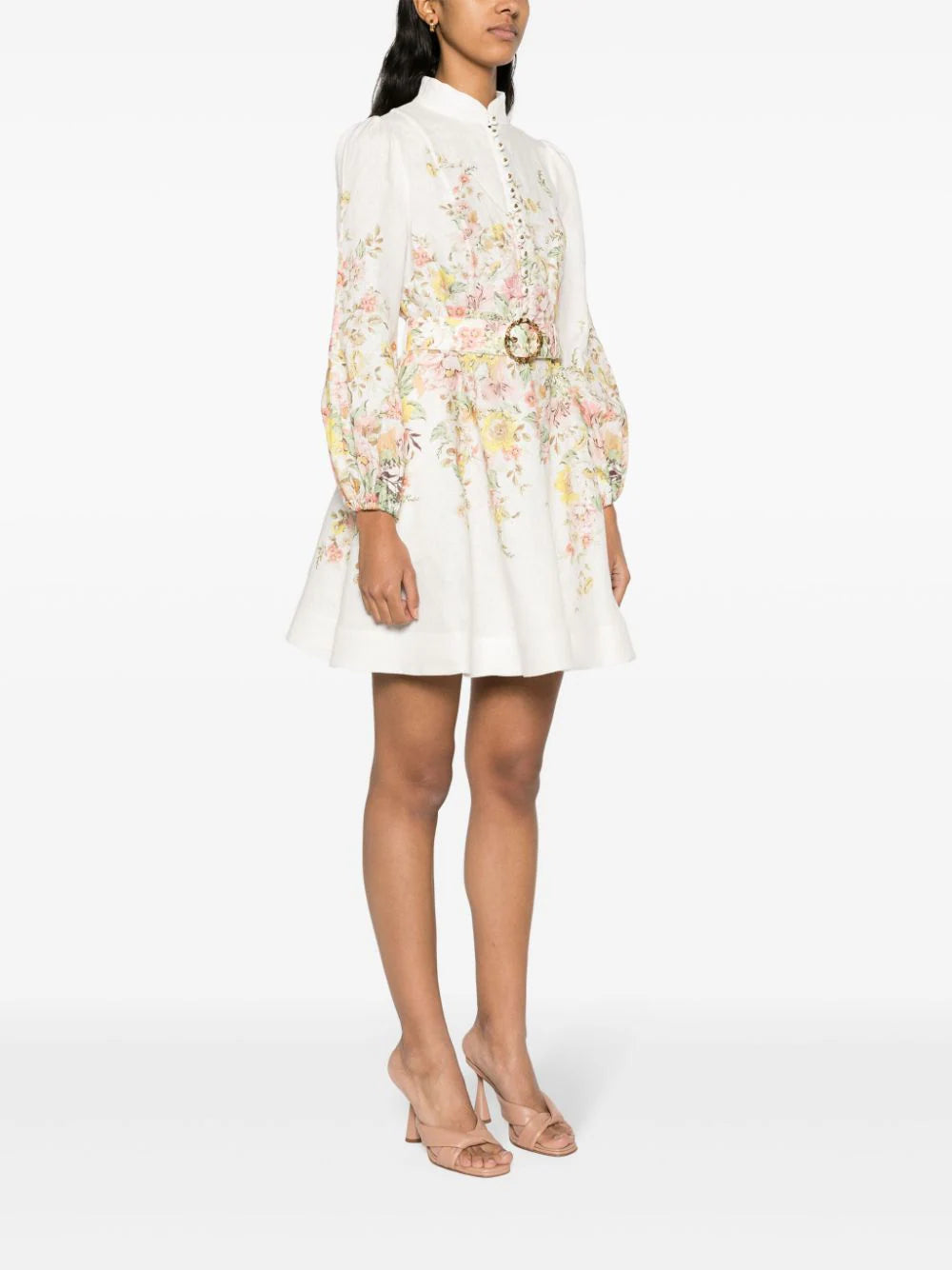 ZIMMERMANN floral-print belted minidress