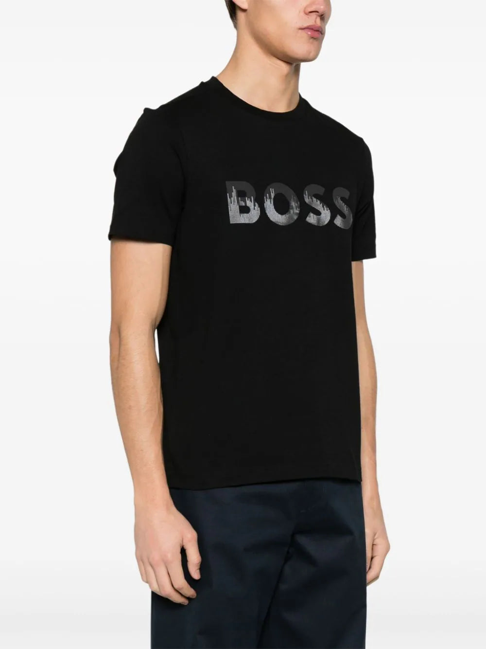 BOSS logo-print cotton T-shirt
