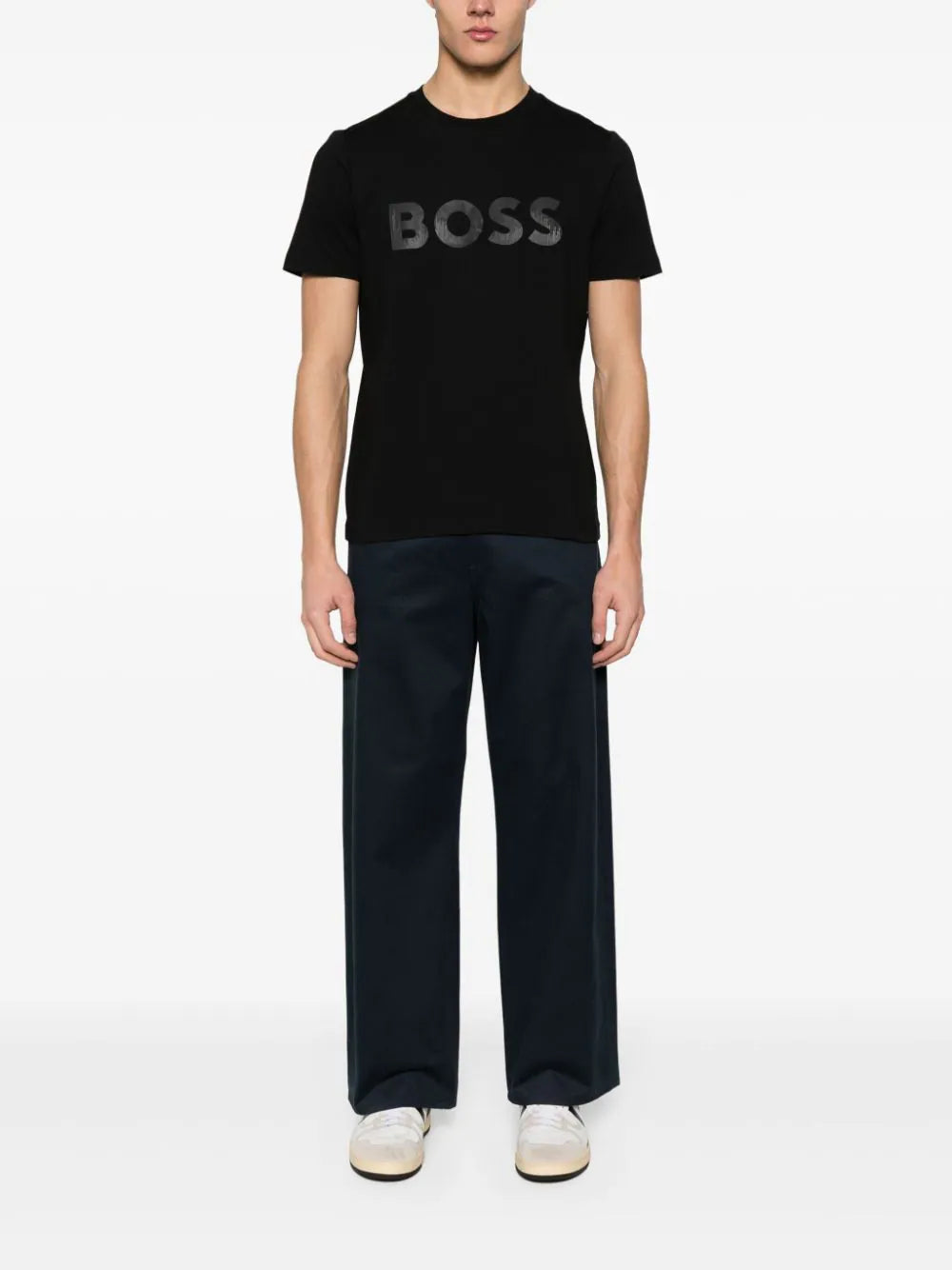 BOSS logo-print cotton T-shirt