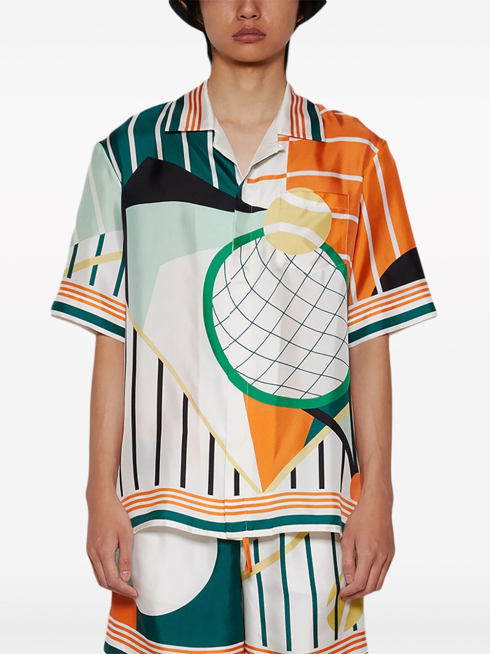 Casablanca Court Abstrait silk shirt