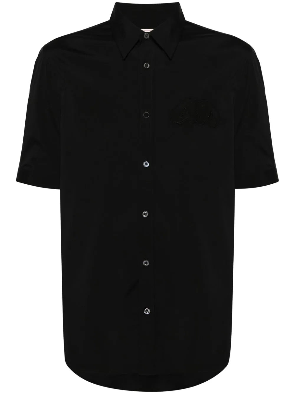 Alexander McQueen  logo-embroidered poplin shirt