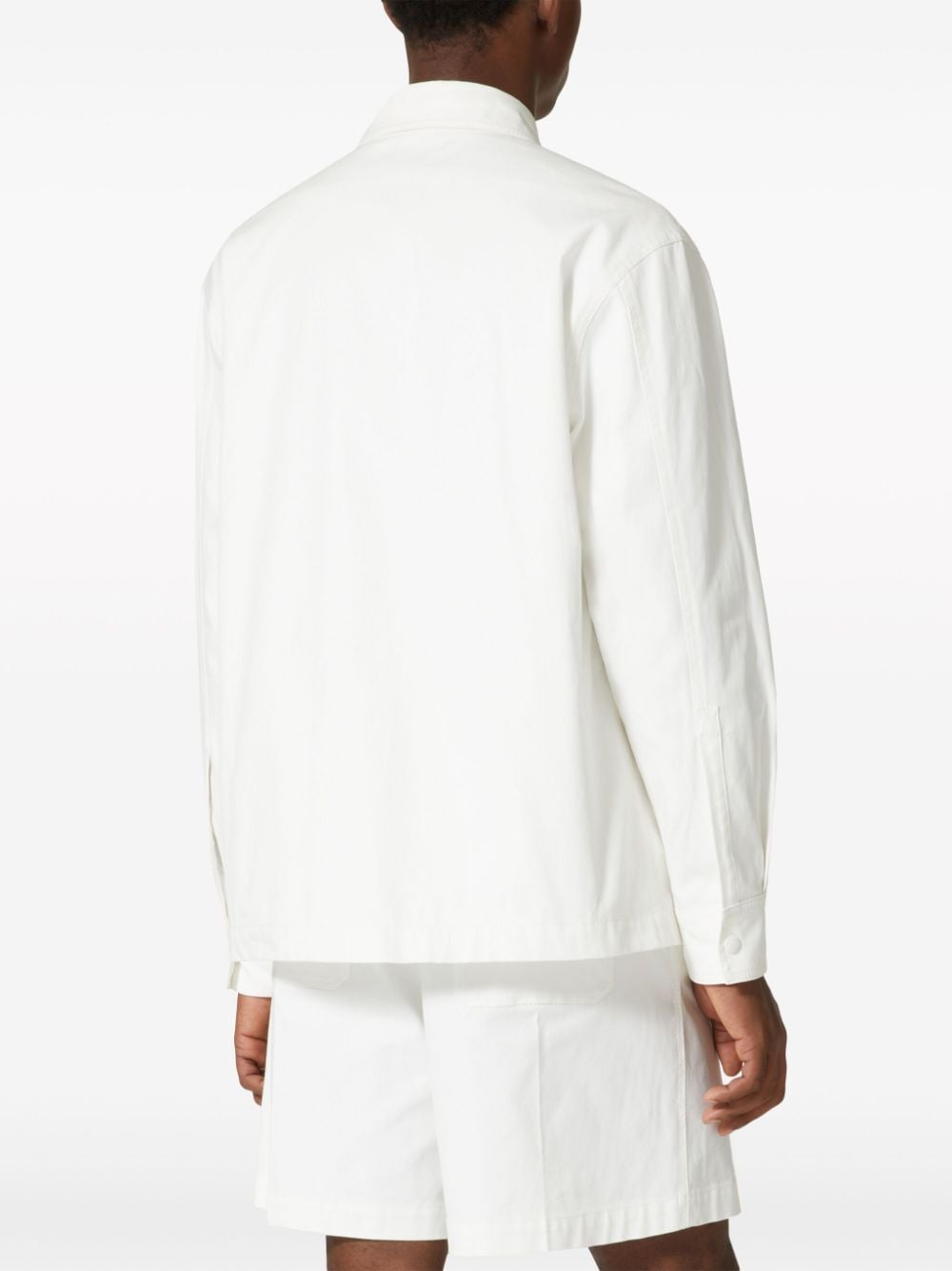 Valentino Garavani V-detail canvas shirt jacket