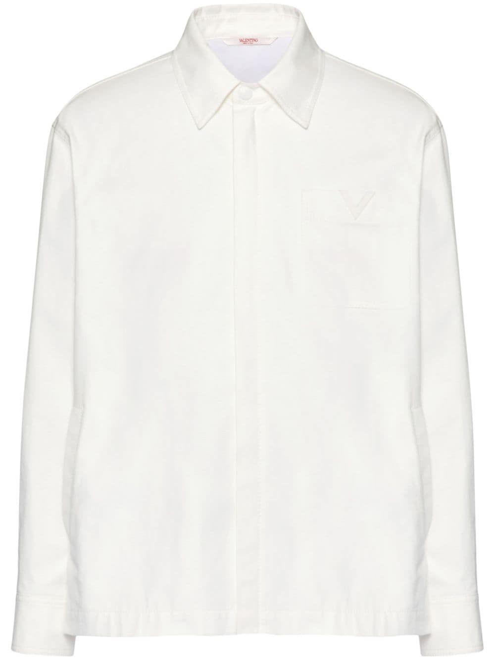 Valentino Garavani V-detail canvas shirt jacket