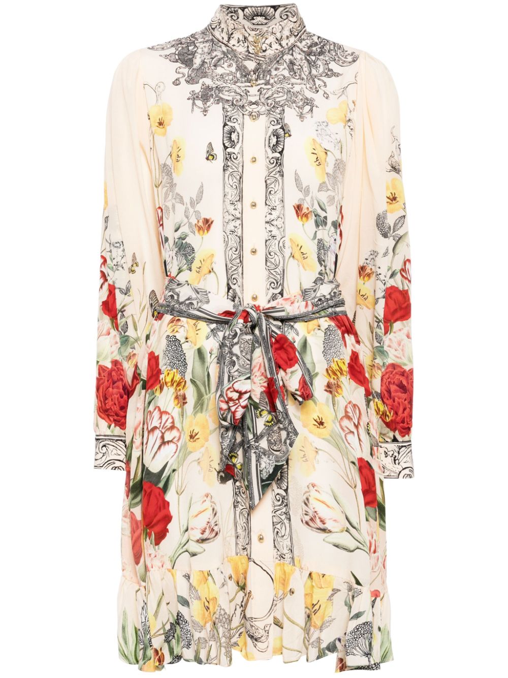 Camilla  printed belted shirtdress