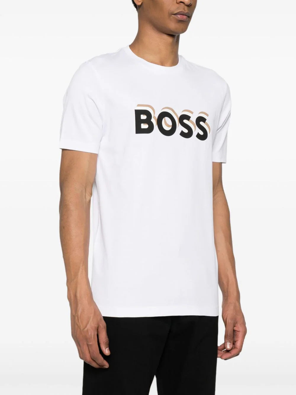 BOSS  logo-print cotton T-shirt