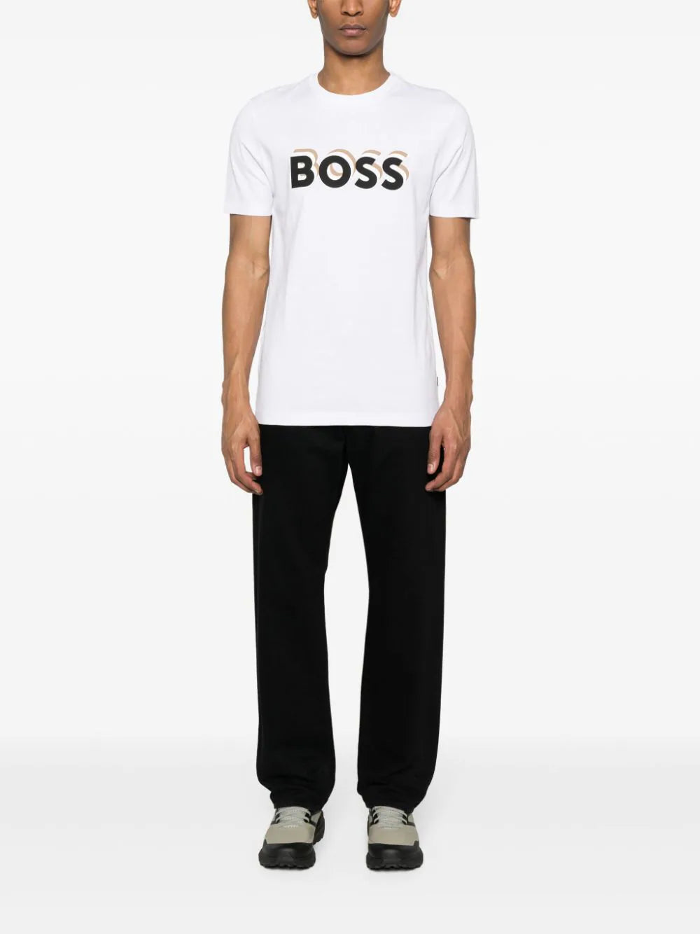 BOSS  logo-print cotton T-shirt