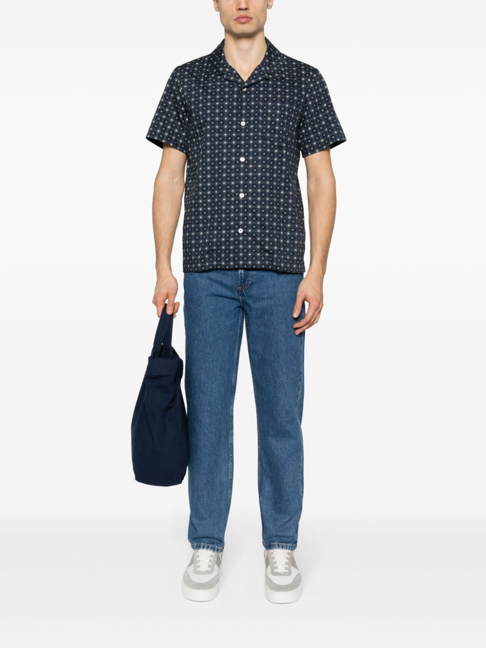 A.P.C.  Lloyd geometric-print cotton shirt