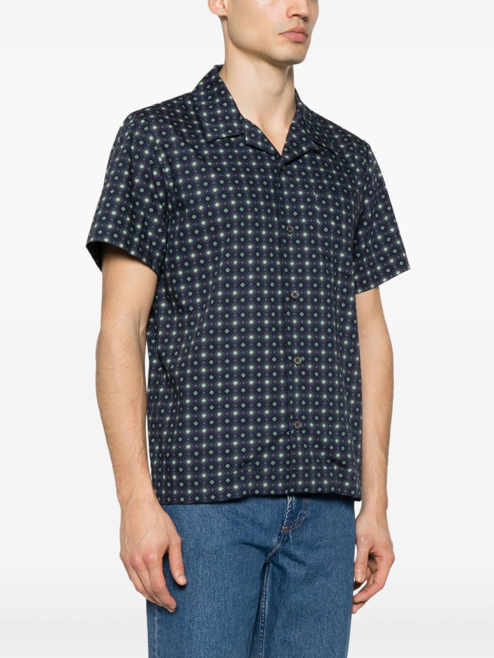 A.P.C.  Lloyd geometric-print cotton shirt