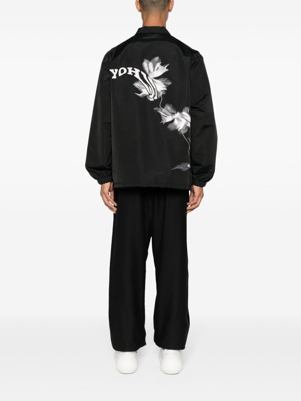 Y-3  logo-embroidered padded shirt jacket