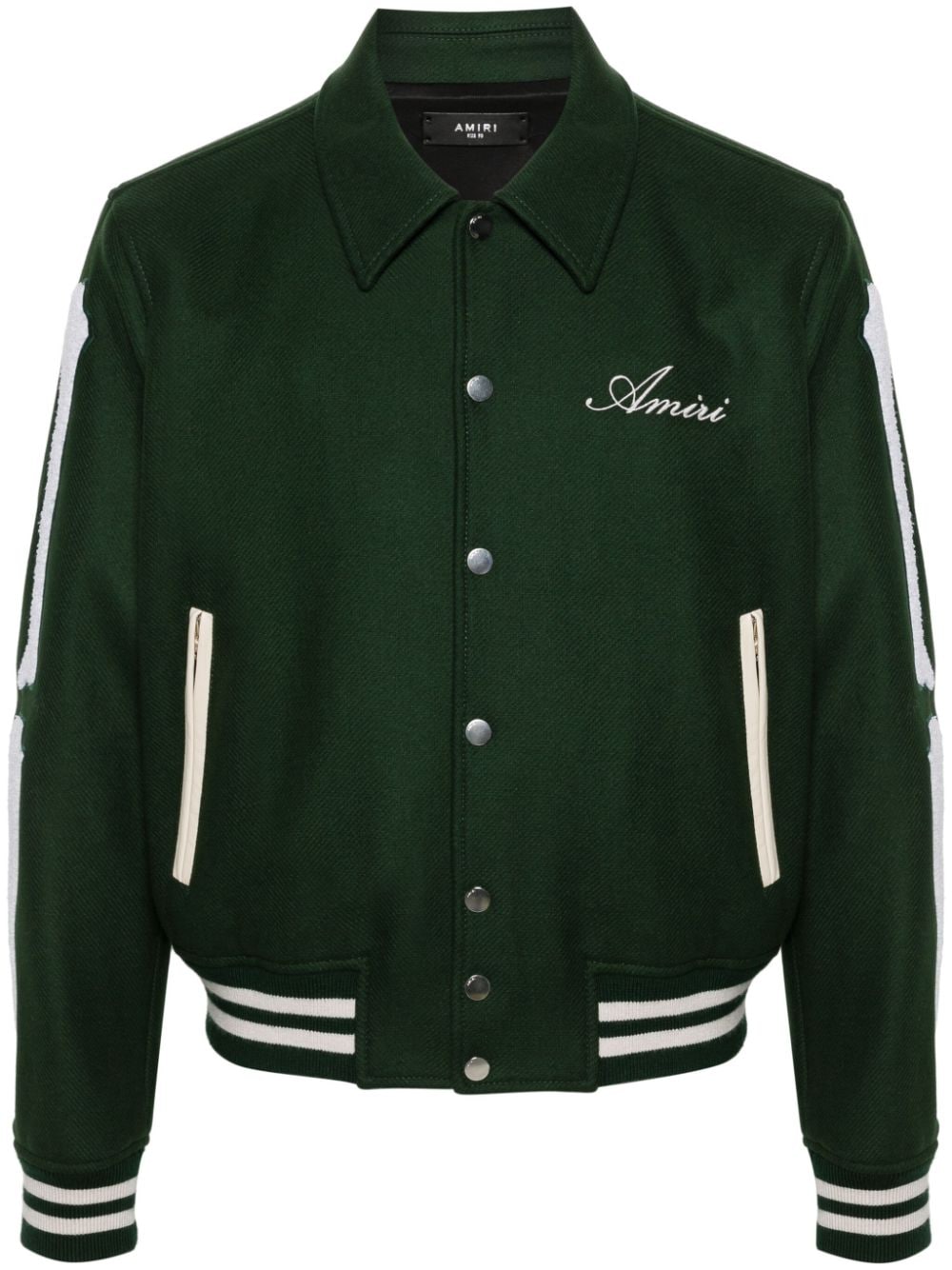 AMIRI  bone-patches felted jacket