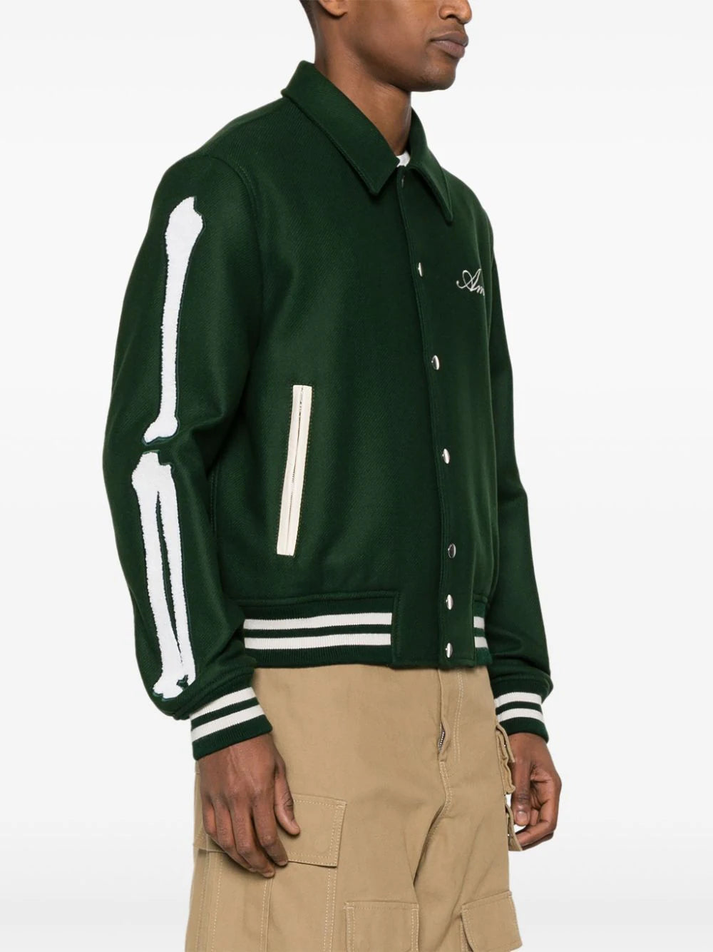 AMIRI  bone-patches felted jacket
