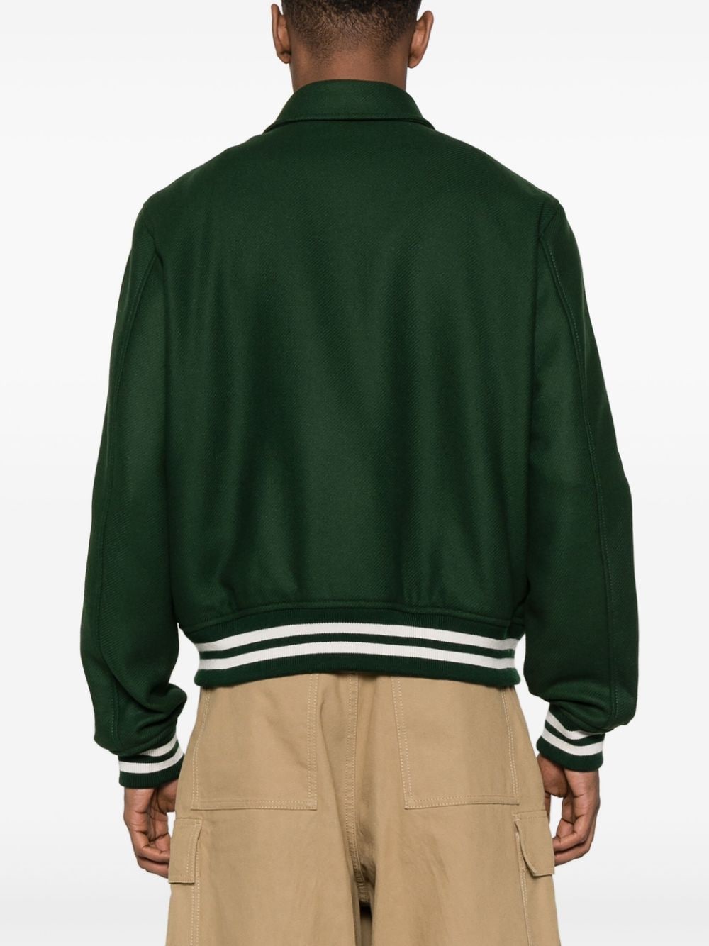 AMIRI  bone-patches felted jacket