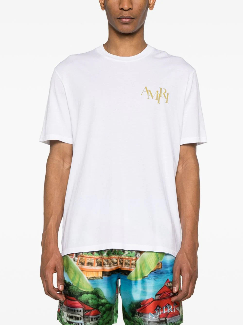 AMIRI Champagne cotton T-shirt
