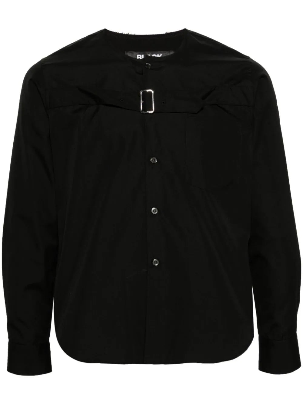 Black Comme Des Garçons  buckle-detailed poplin shirt