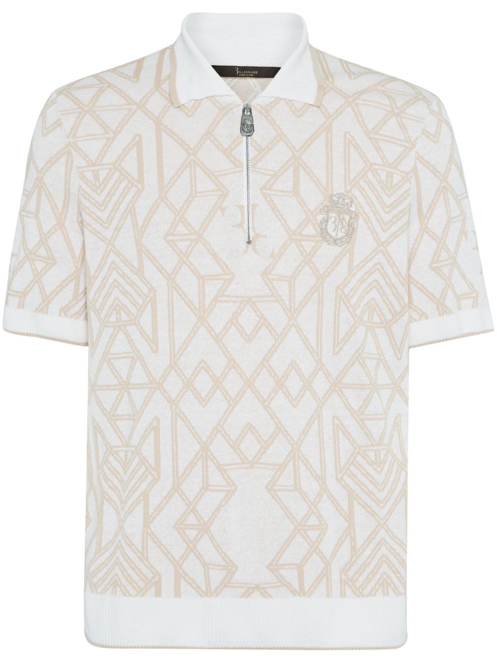 Billionaire  abstract-pattern polo shirt