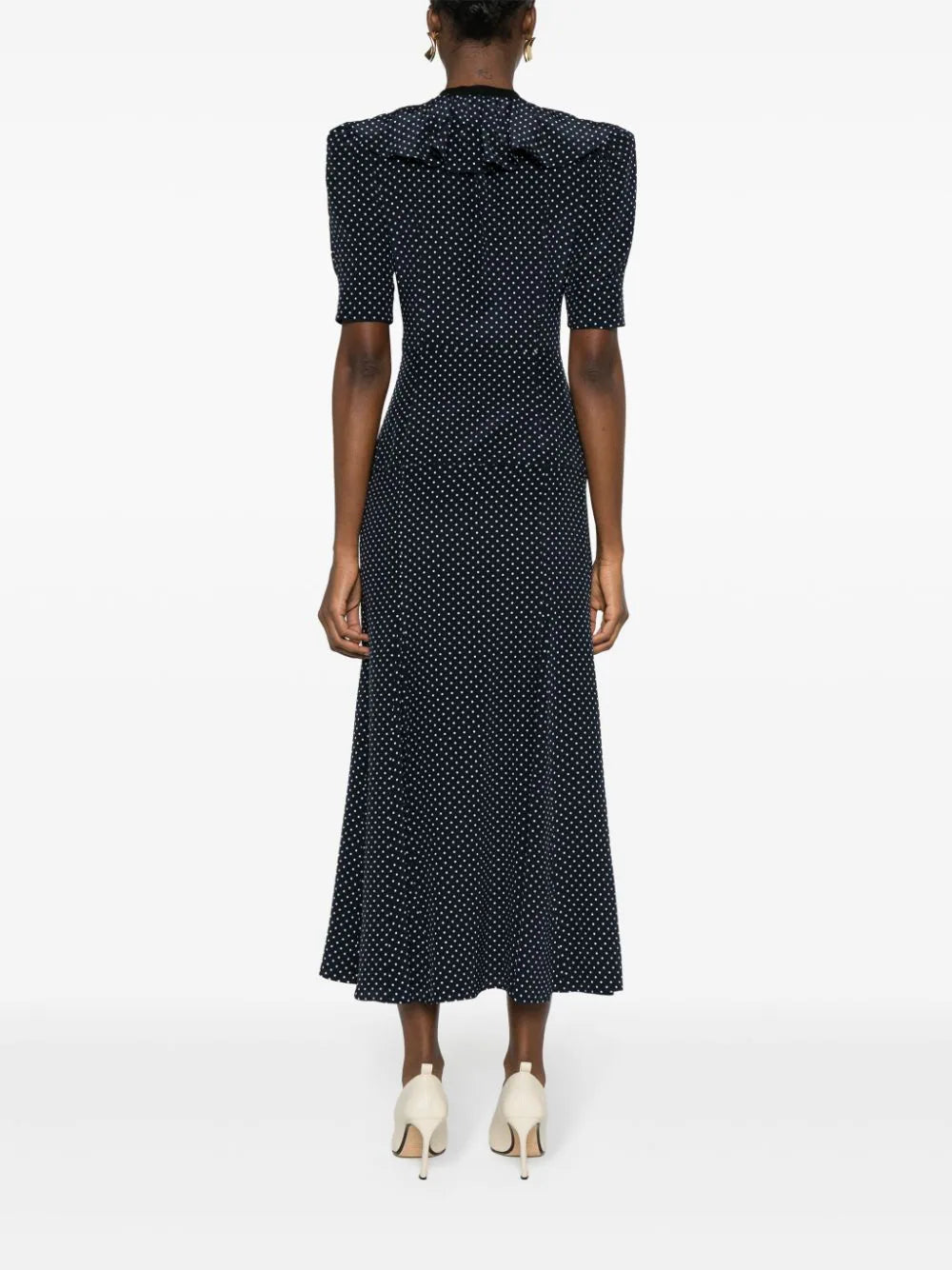 Alessandra Rich polka-dot silk midi dress