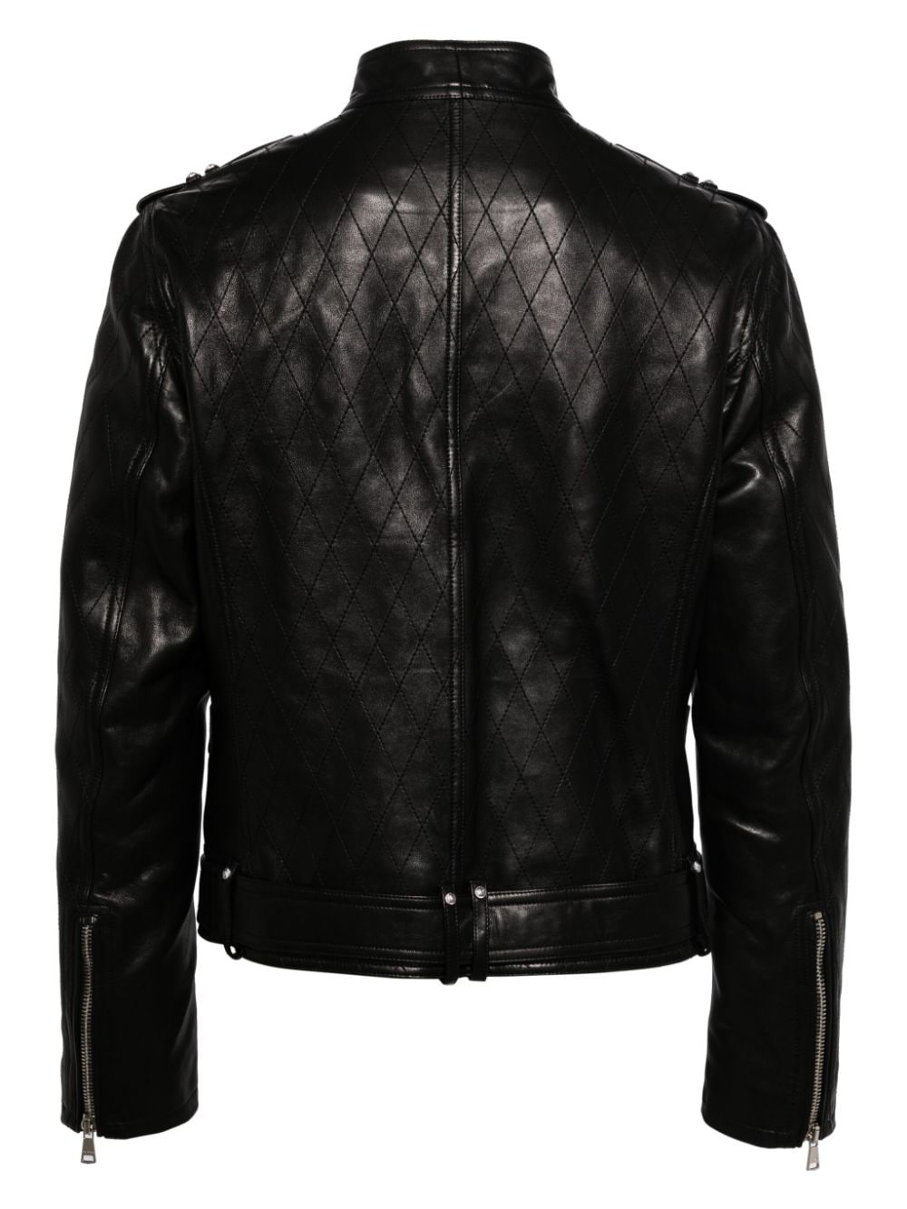 Balmain Belted Lambskin Jacket