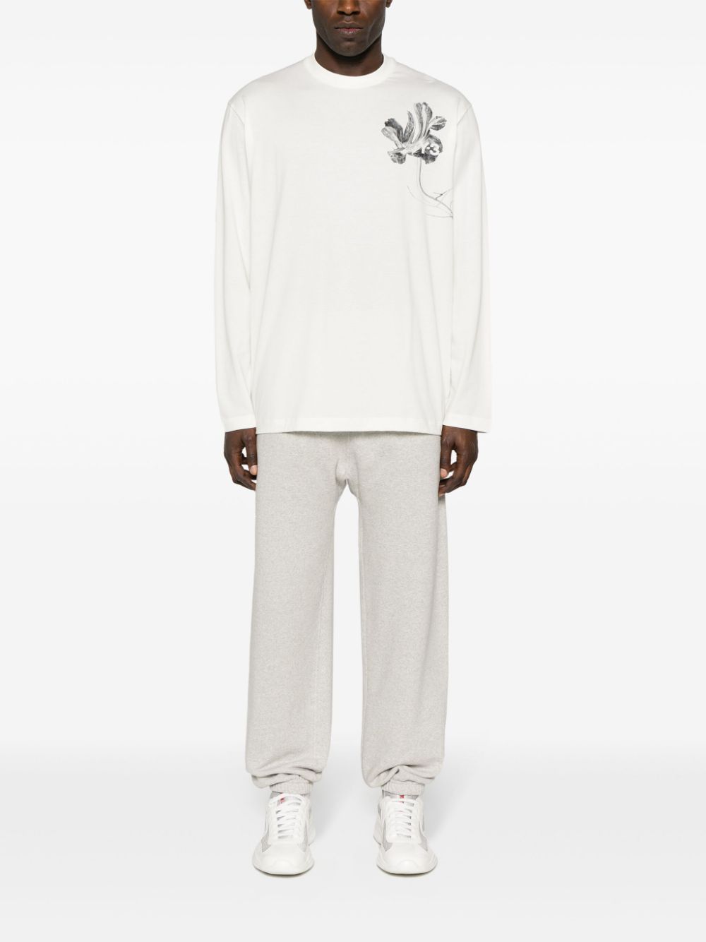 Y-3 GFX floral-print cotton T-shirt