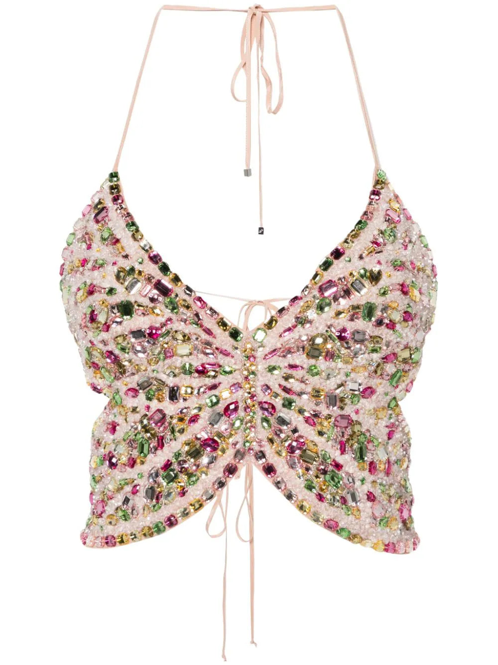 Blumarine  rhinestoned halterneck top