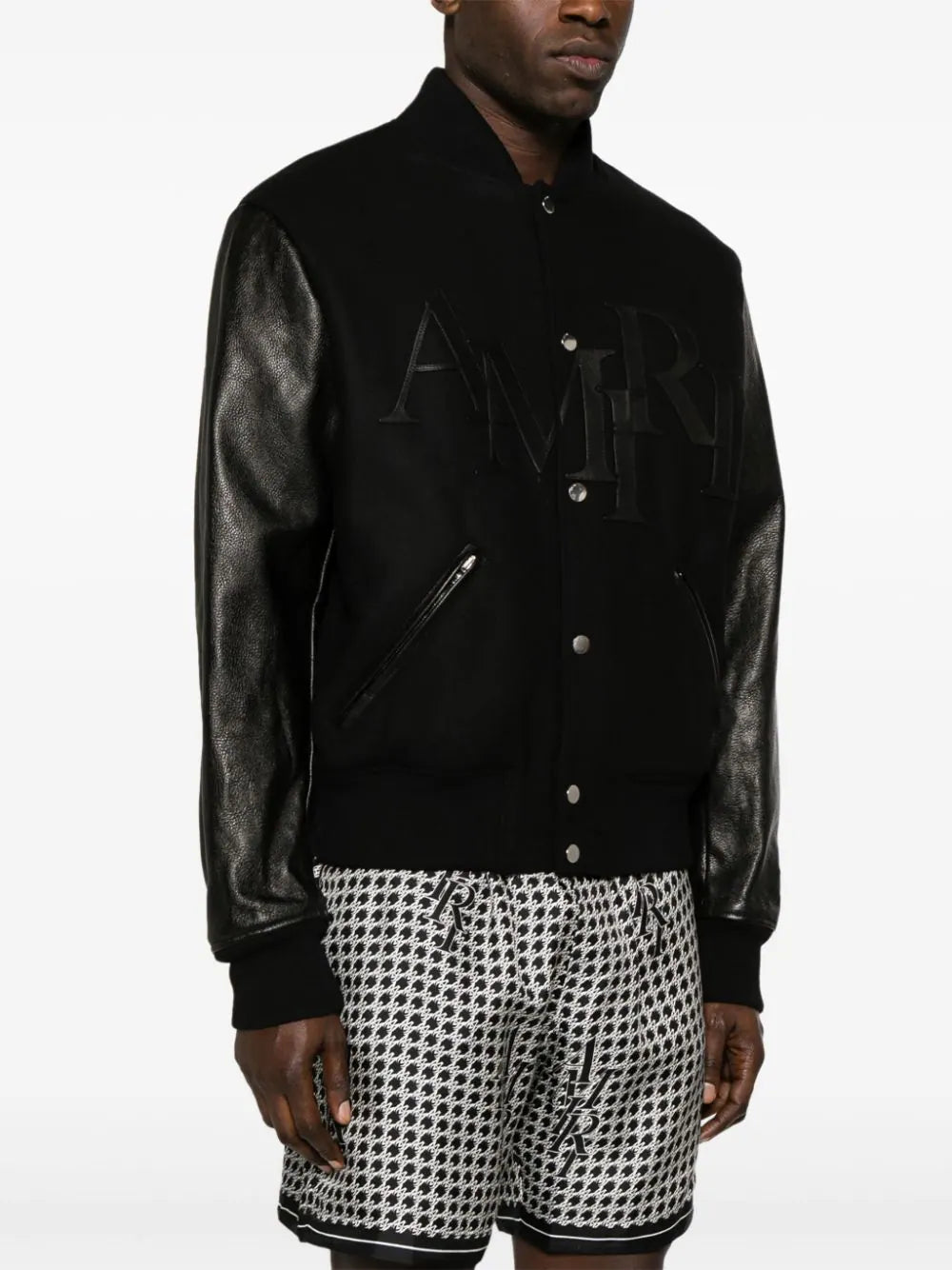 AMIRI Staggered logo varsity jacket