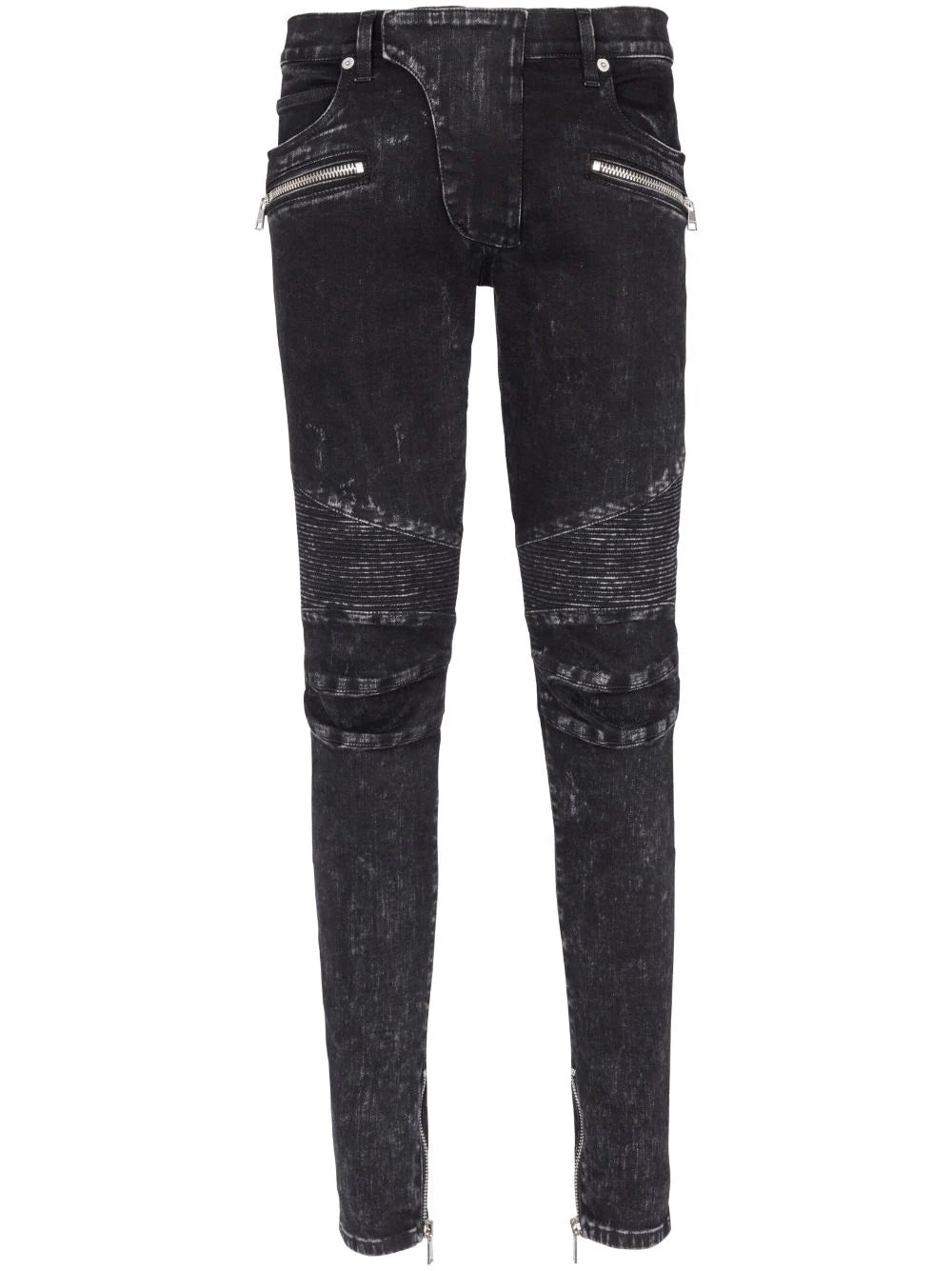 Balmain  panelled slim-leg jeans