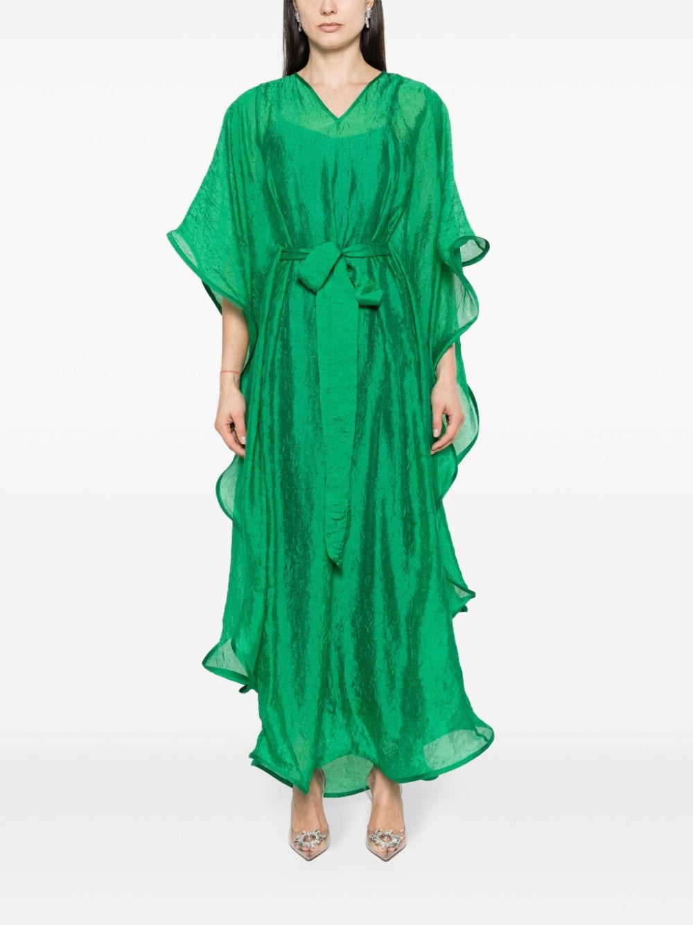 Baruni  Begonia crinkled maxi kaftan