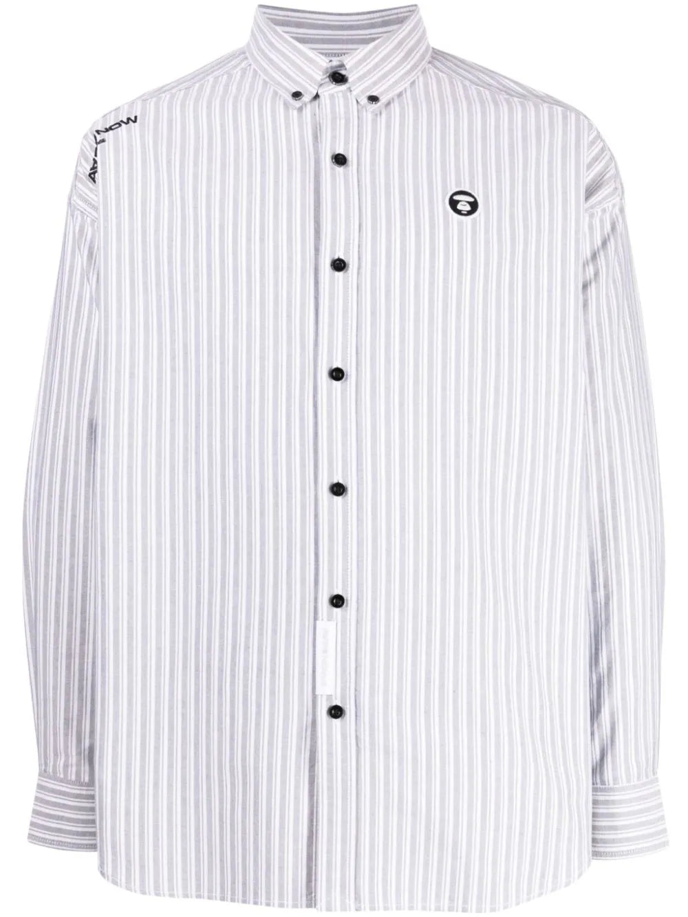 AAPE BY *A BATHING APE®  logo-embroidered cotton shirt
