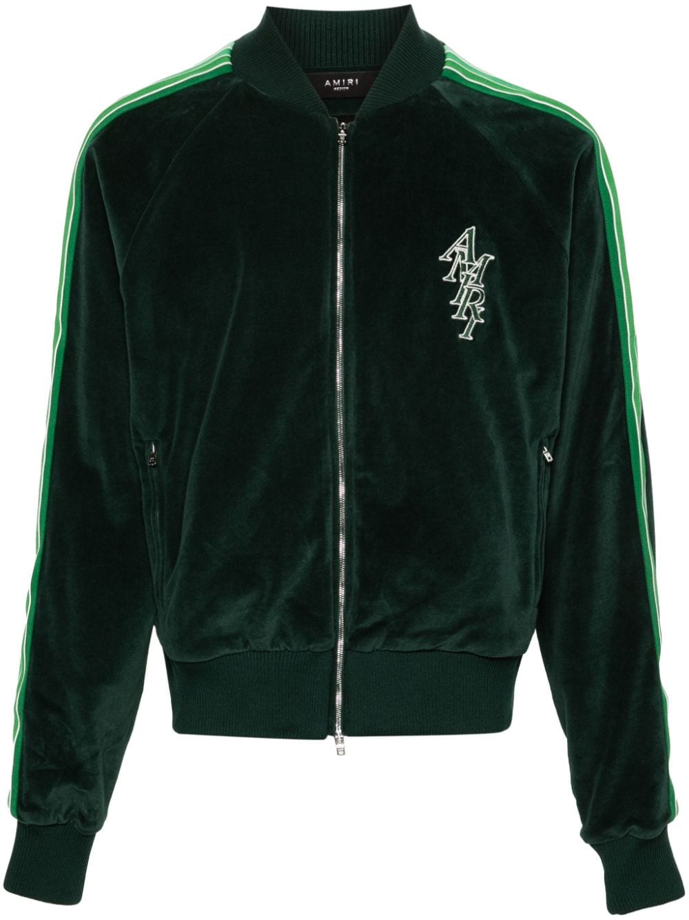 AMIRI Stack monogram velvet jacket