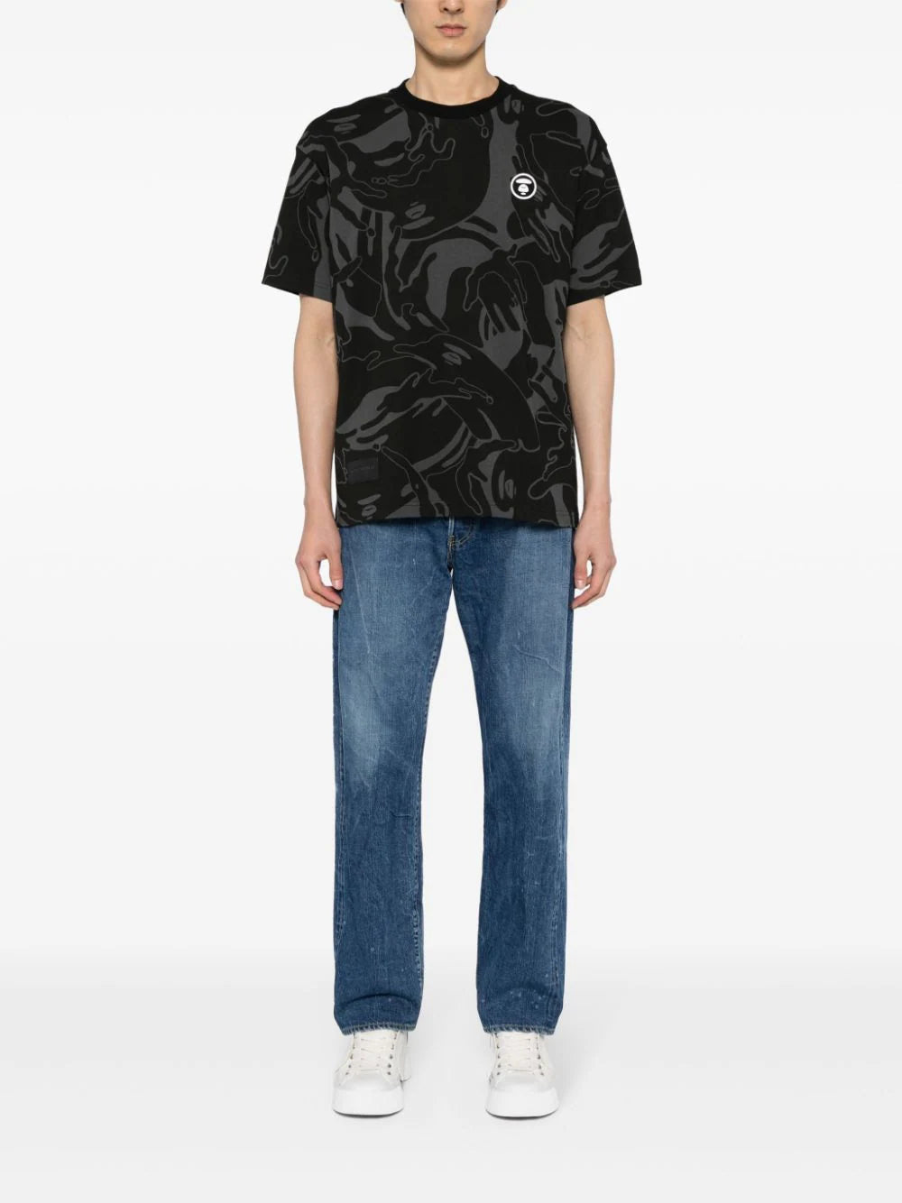 AAPE BY *A BATHING APE® camouflage-print Milo cotton T-shirt