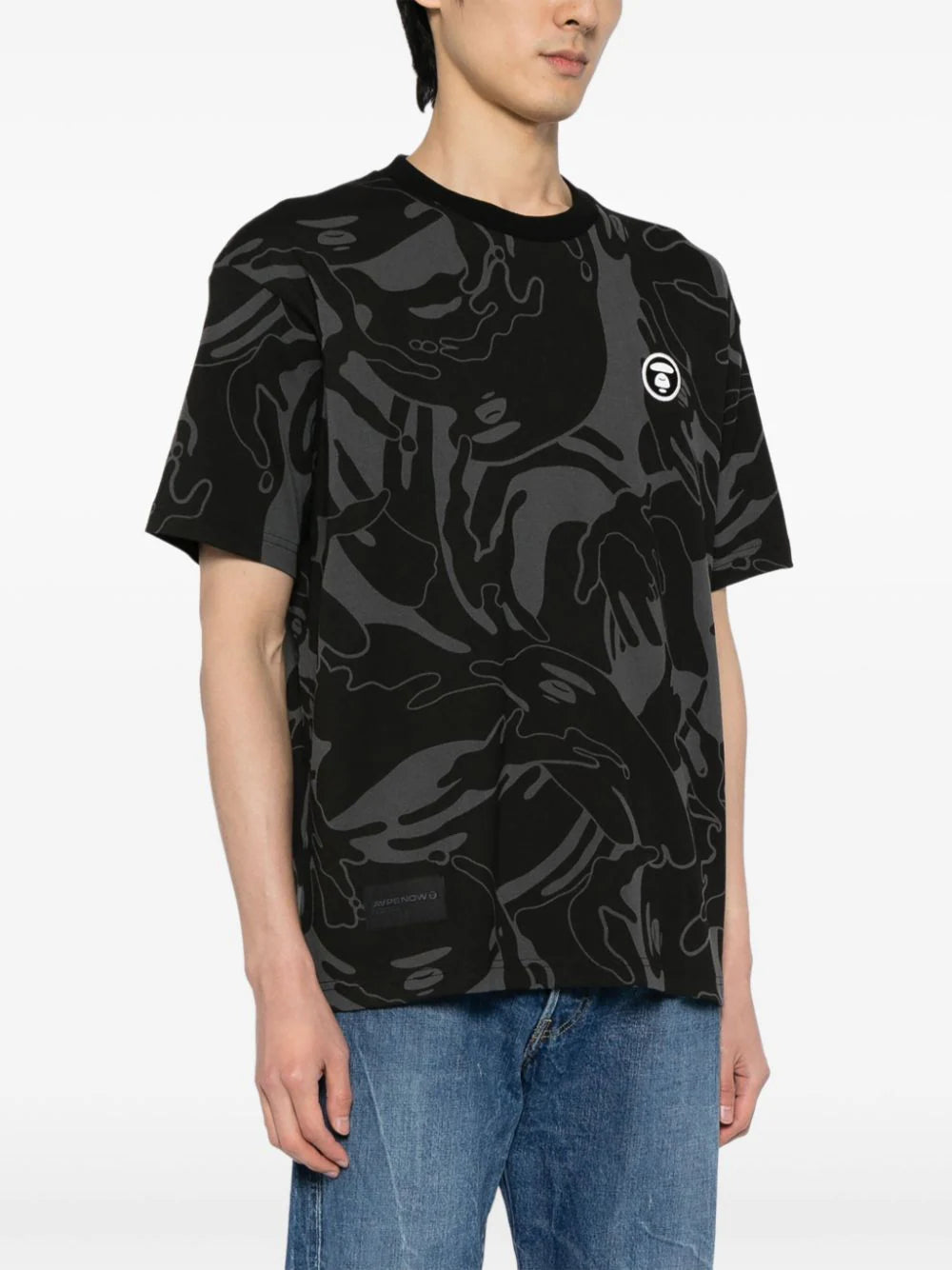 AAPE BY *A BATHING APE® camouflage-print Milo cotton T-shirt