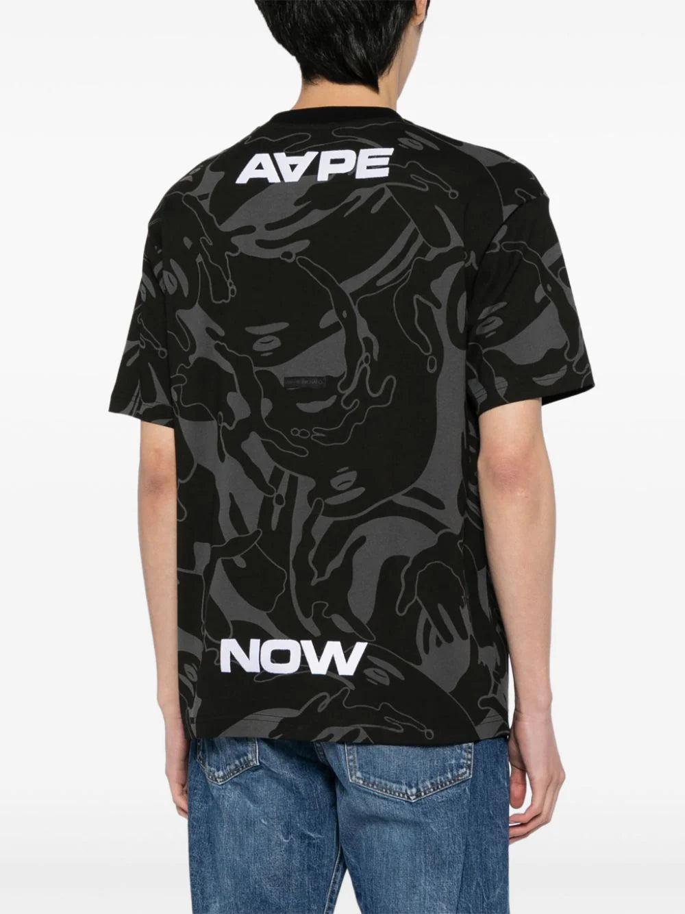 AAPE BY *A BATHING APE® camouflage-print Milo cotton T-shirt