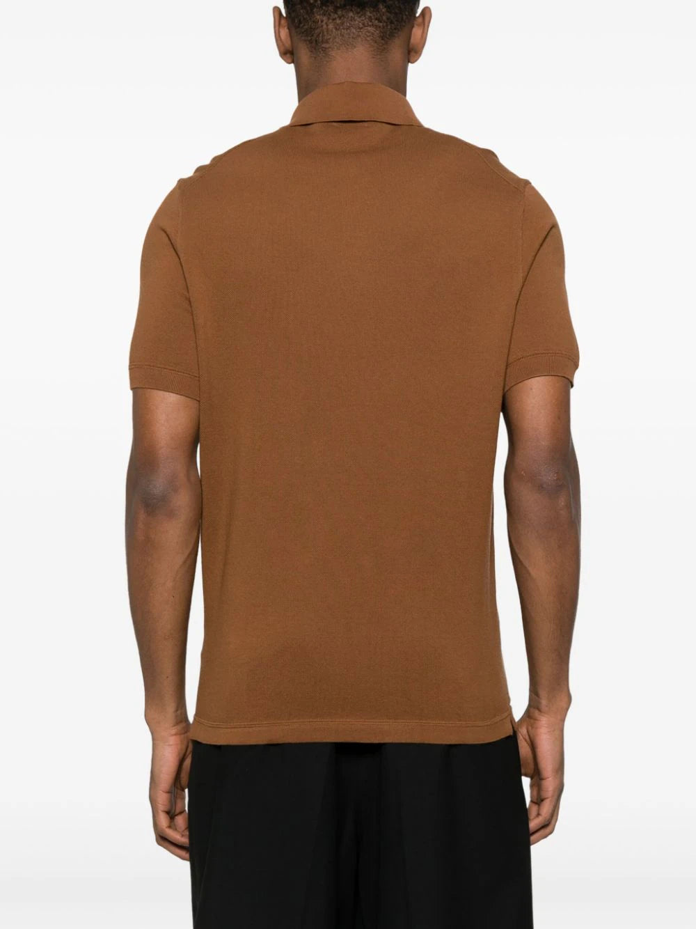 Zegna  intarsia-knit-logo polo shirt