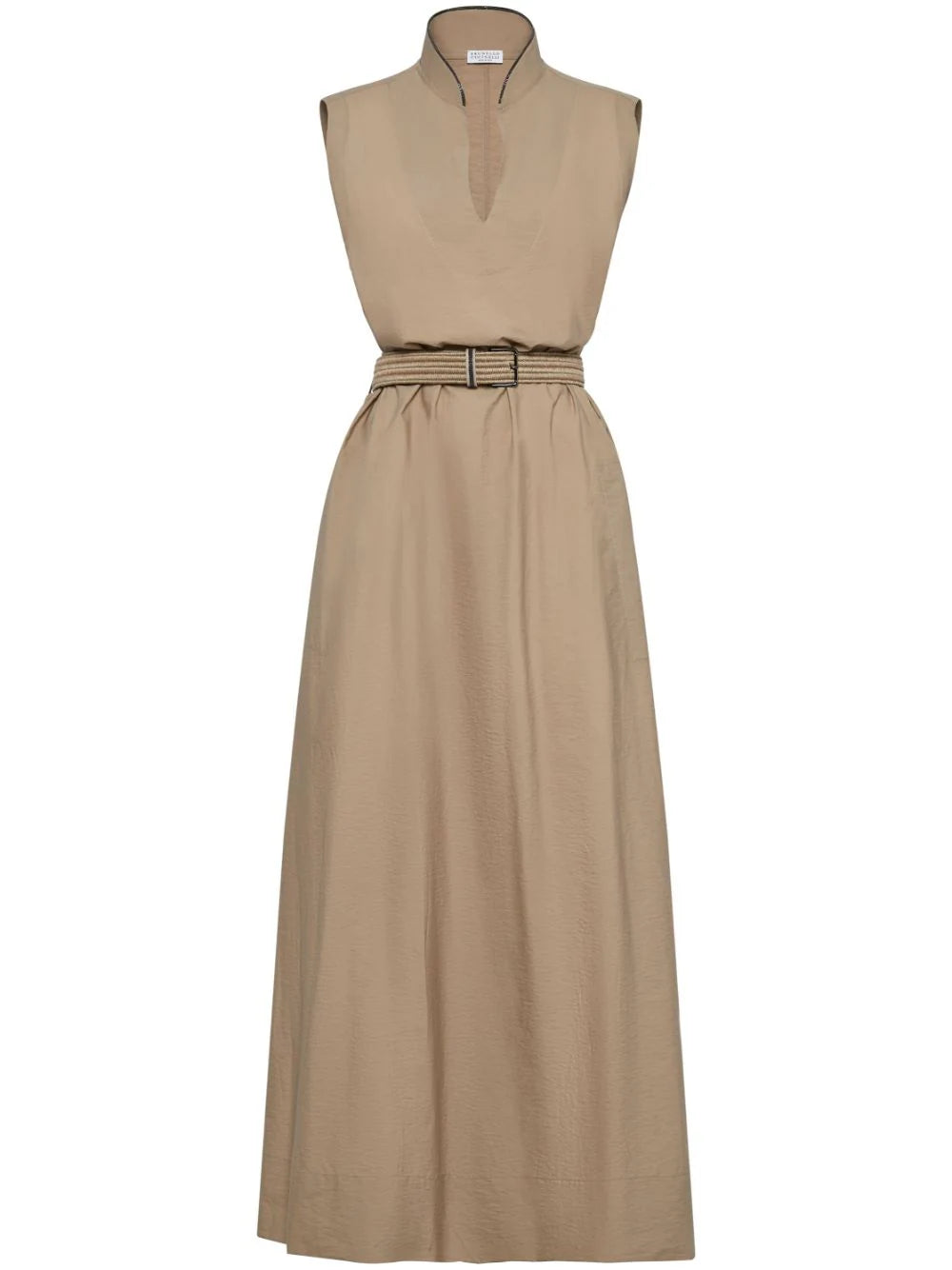 Brunello Cucinelli  belted sleeveless maxi dress