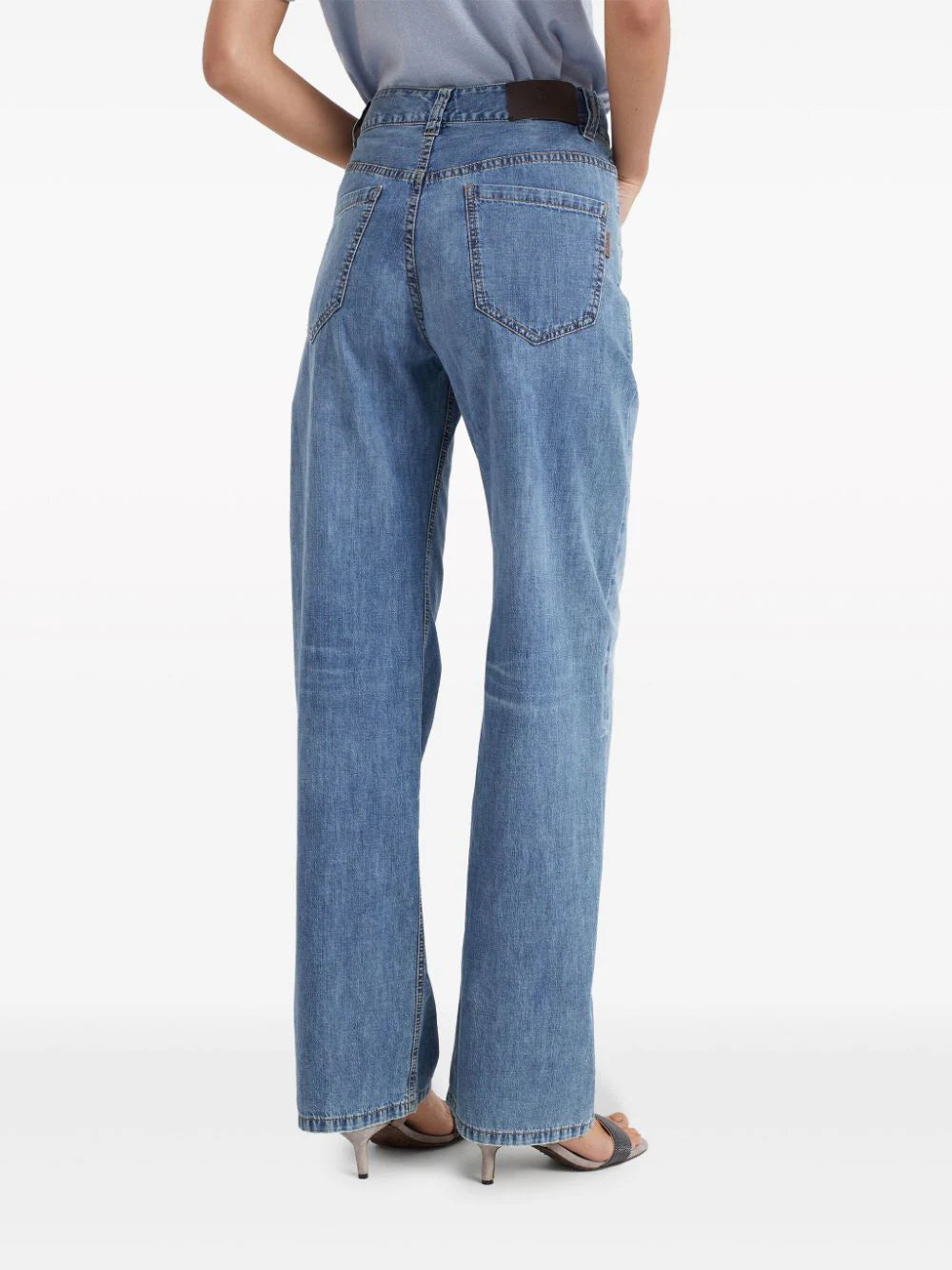 Brunello Cucinelli  high-waisted straight-leg jeans