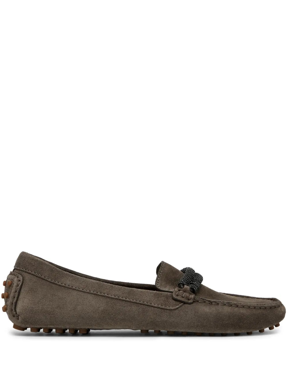 Brunello Cucinelli  Monili-trim leather loafers