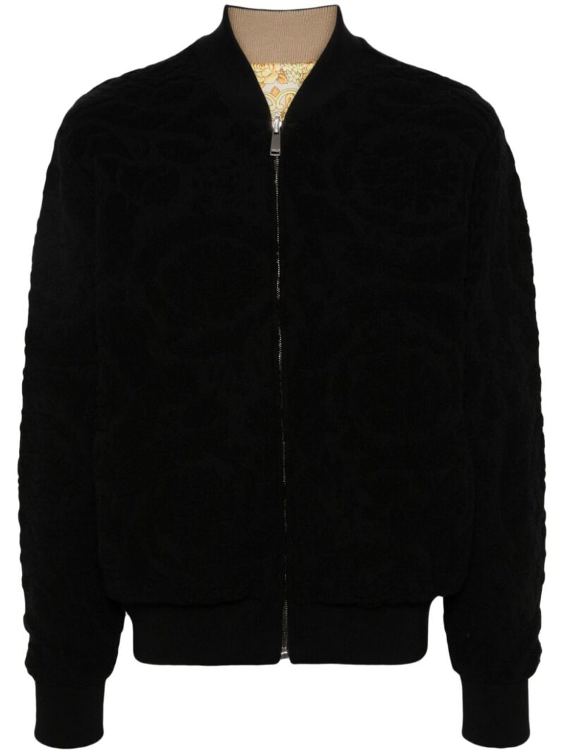 Versace baroque-pattern reversible bomber jacket