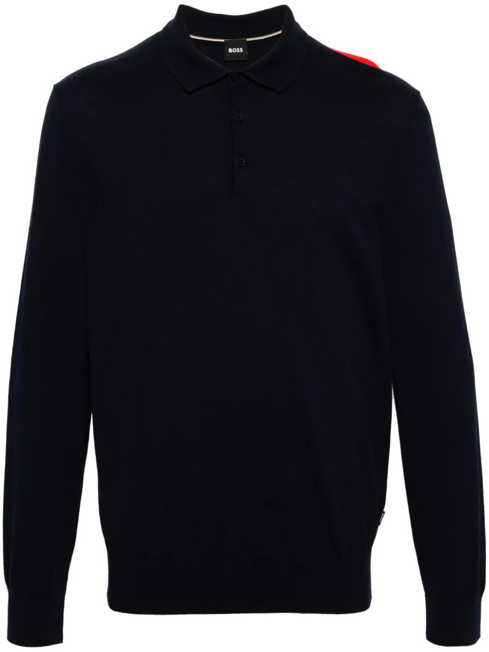 BOSS  fine-knit polo jumper