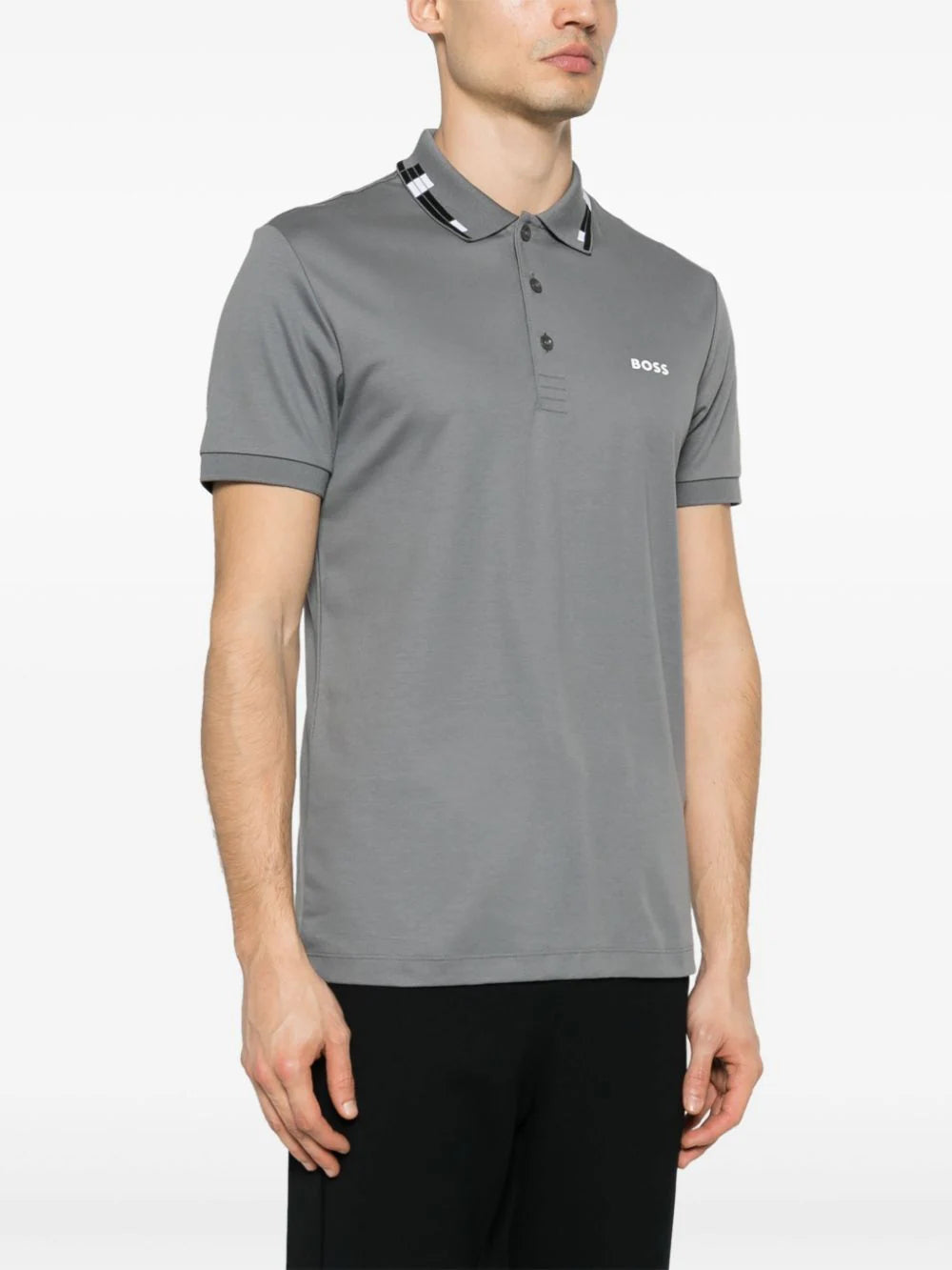 BOSS logo-lettering polo shirt