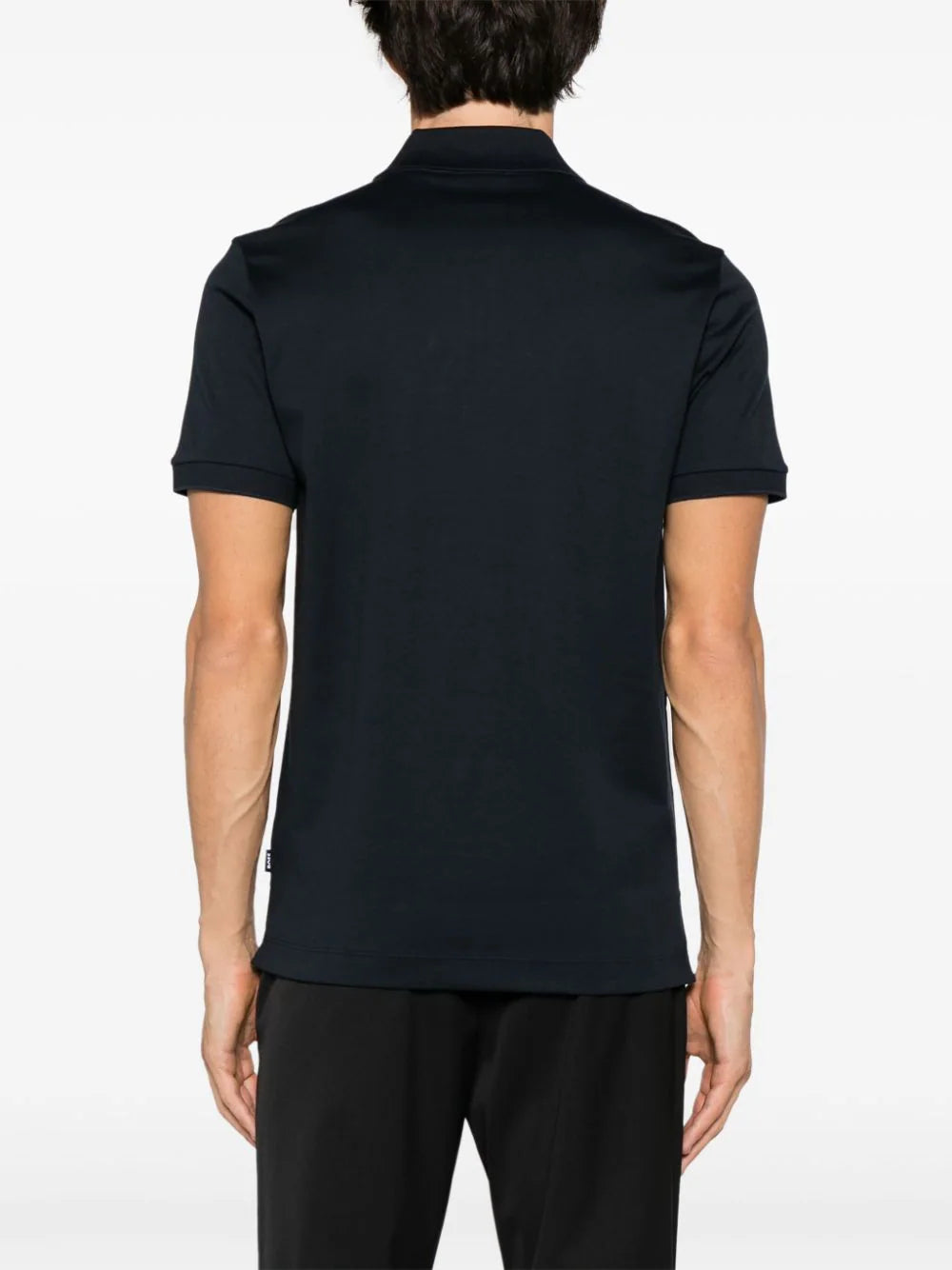 BOSS  zip-up cotton polo shirt