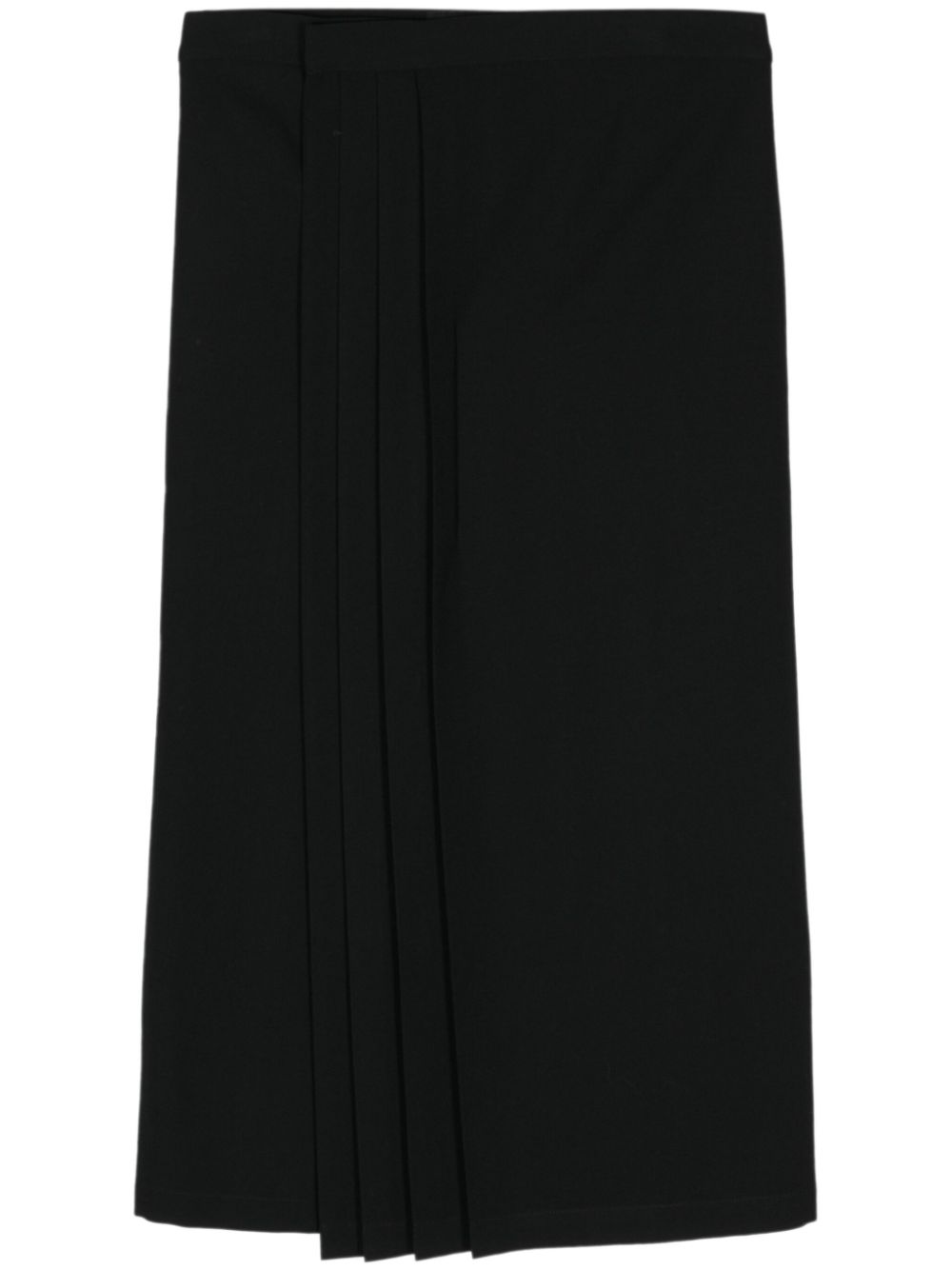 Yohji Yamamoto  pleated wool midi skirt