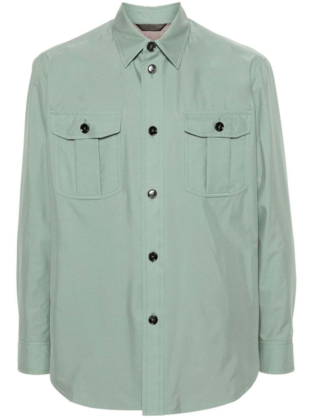 Brioni  safari-pocket silk shirt jacket