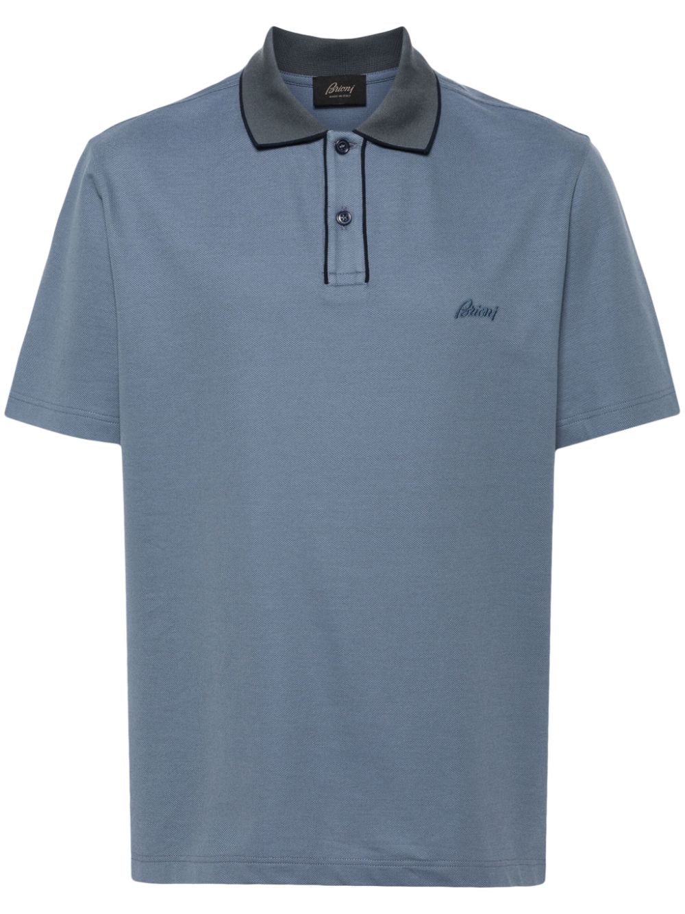 Brioni  logo-embroidered polo shirt