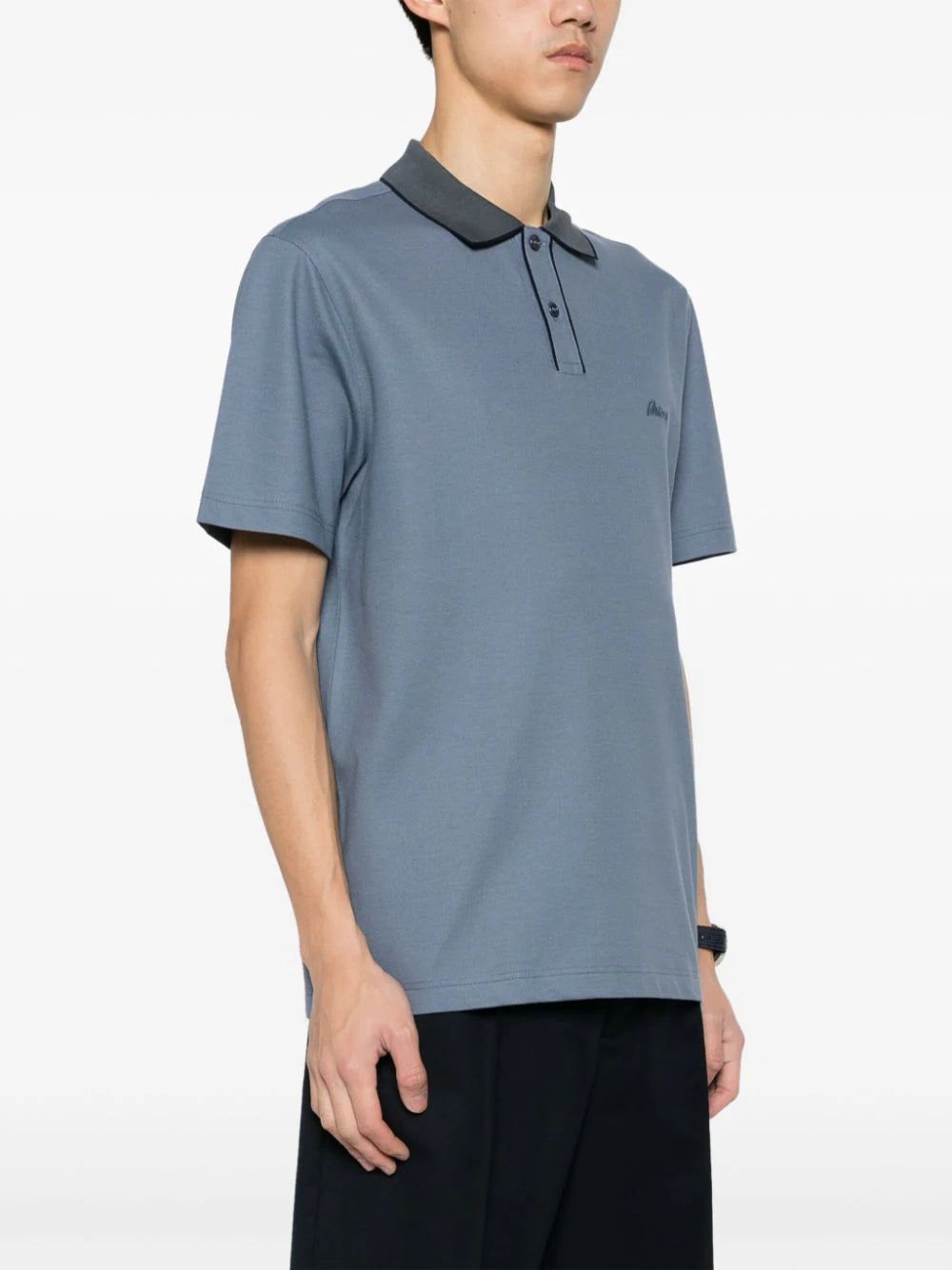 Brioni  logo-embroidered polo shirt