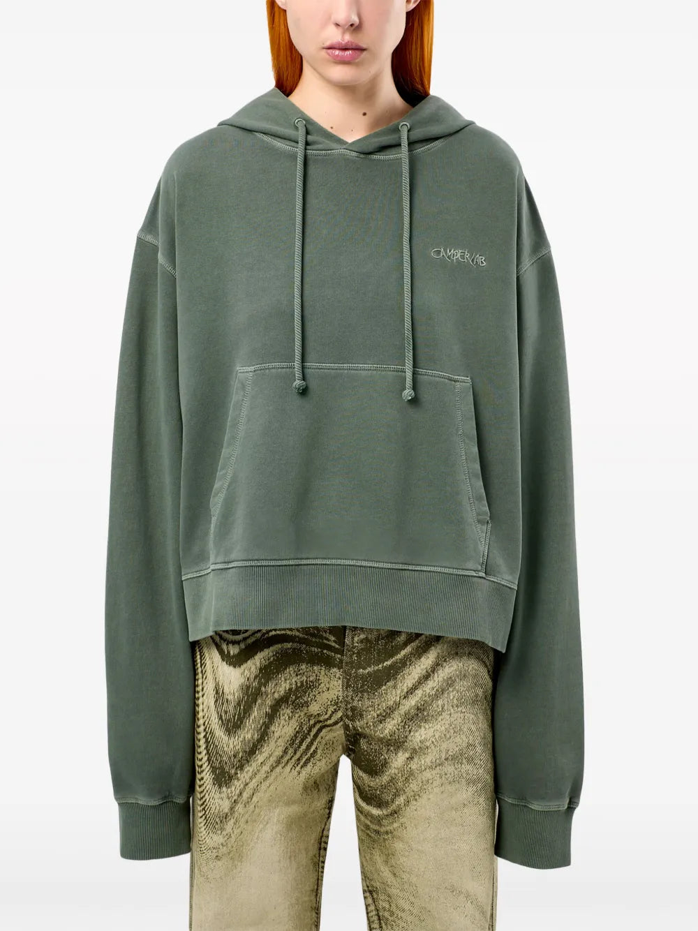 CamperLab  logo-embroidered cotton hoodie