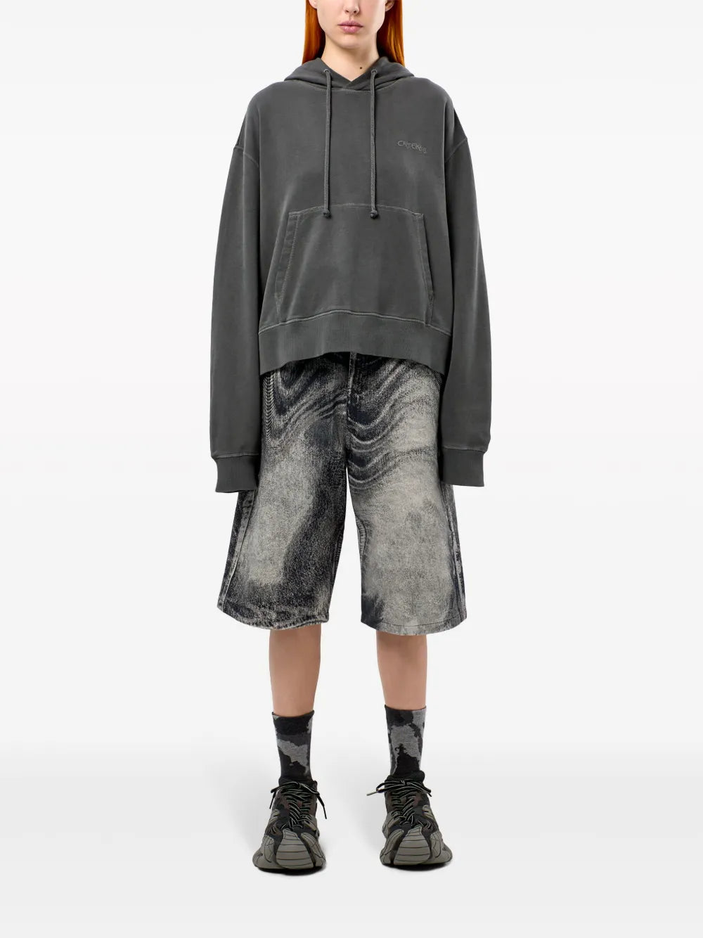 CamperLab  logo-embroidered cotton hoodie
