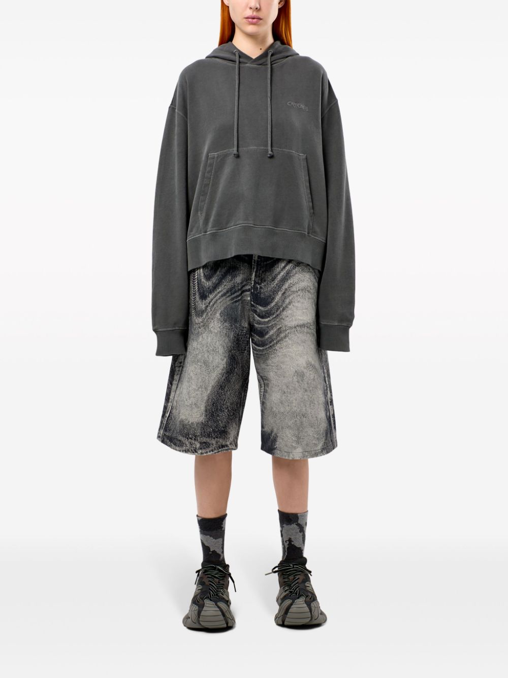 CamperLab  logo-embroidered cotton hoodie