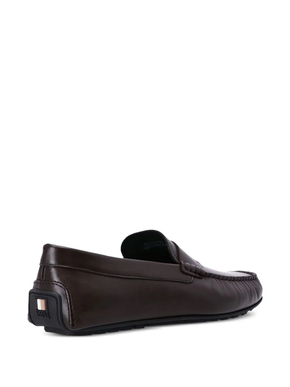 BOSS  Noel logo-debossed leather loafers